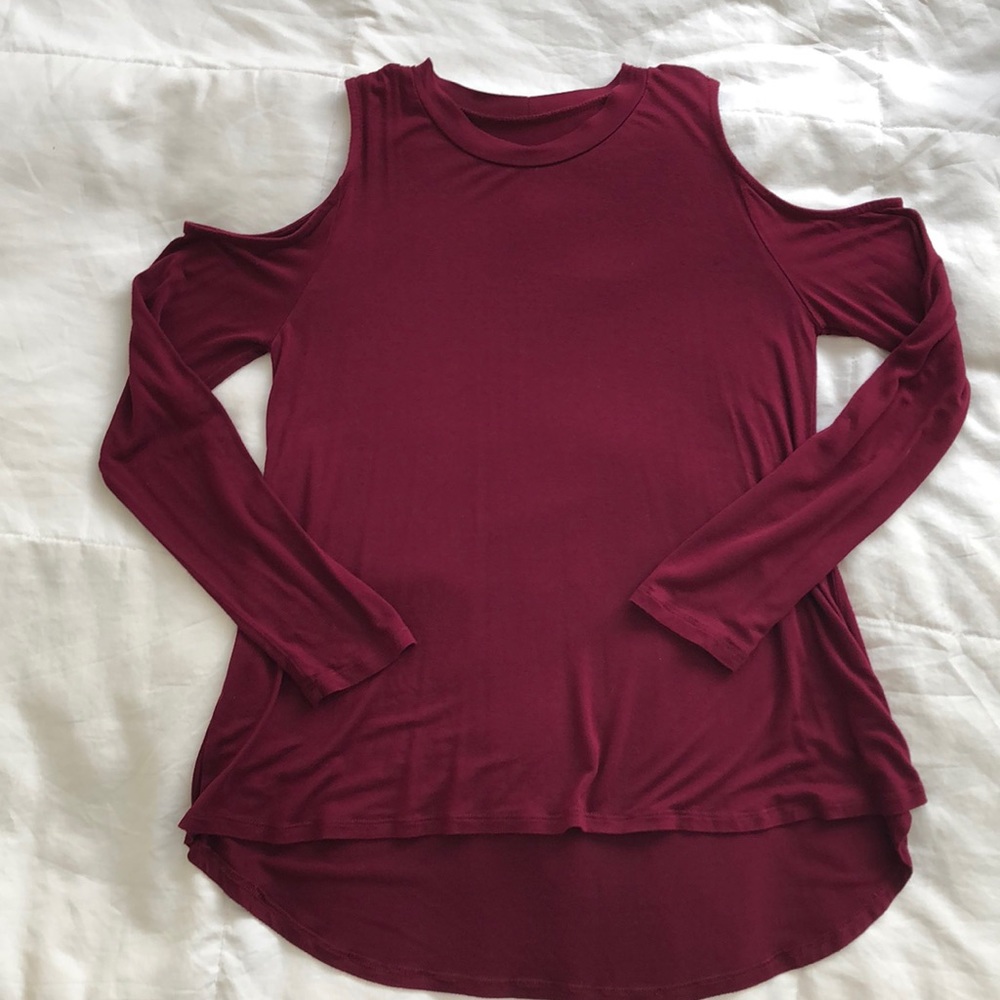Art Class open shoulder long sleeve t shirt